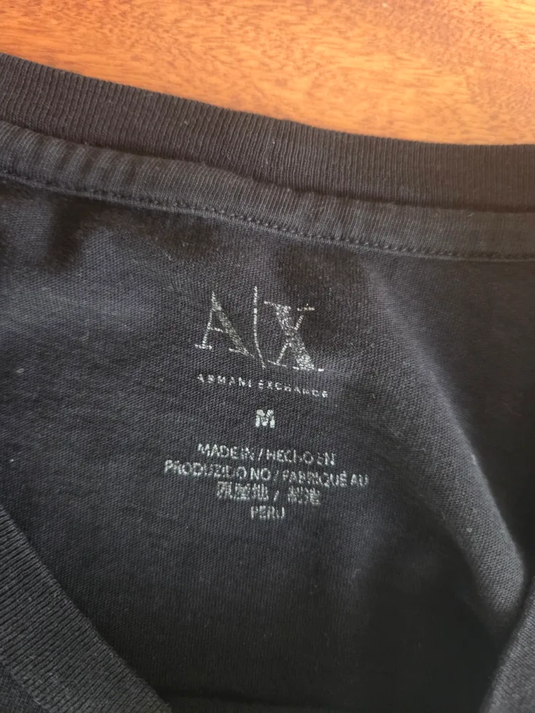 Armani Exchange Black Graphic Tee - Size M image indicator(3)