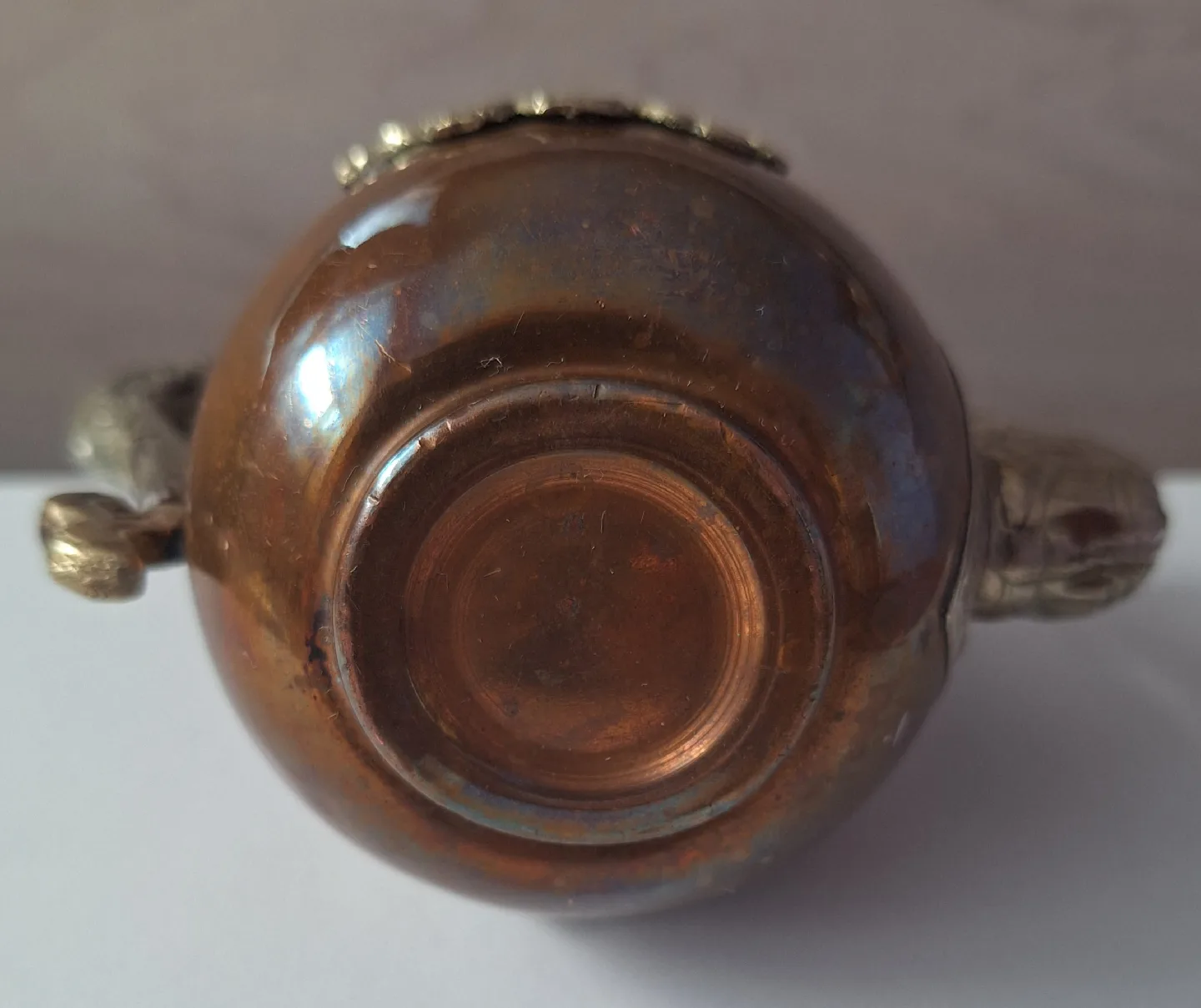 Vintage Copper and Brass Tibetan Teapot image indicator(3)