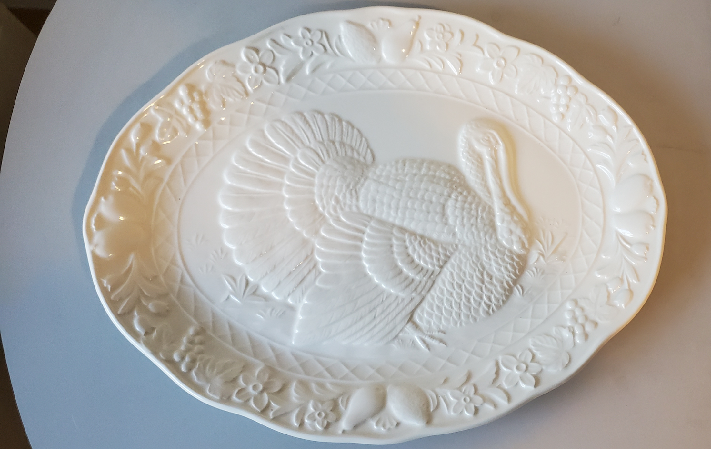 Turkey Platter, 19 inches, White - photo 2