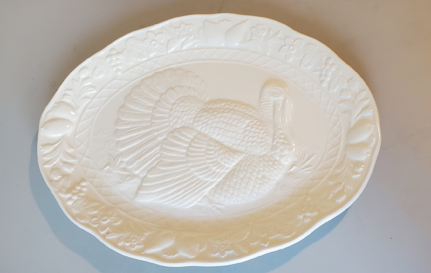Turkey Platter, 19 inches, White - photo 5