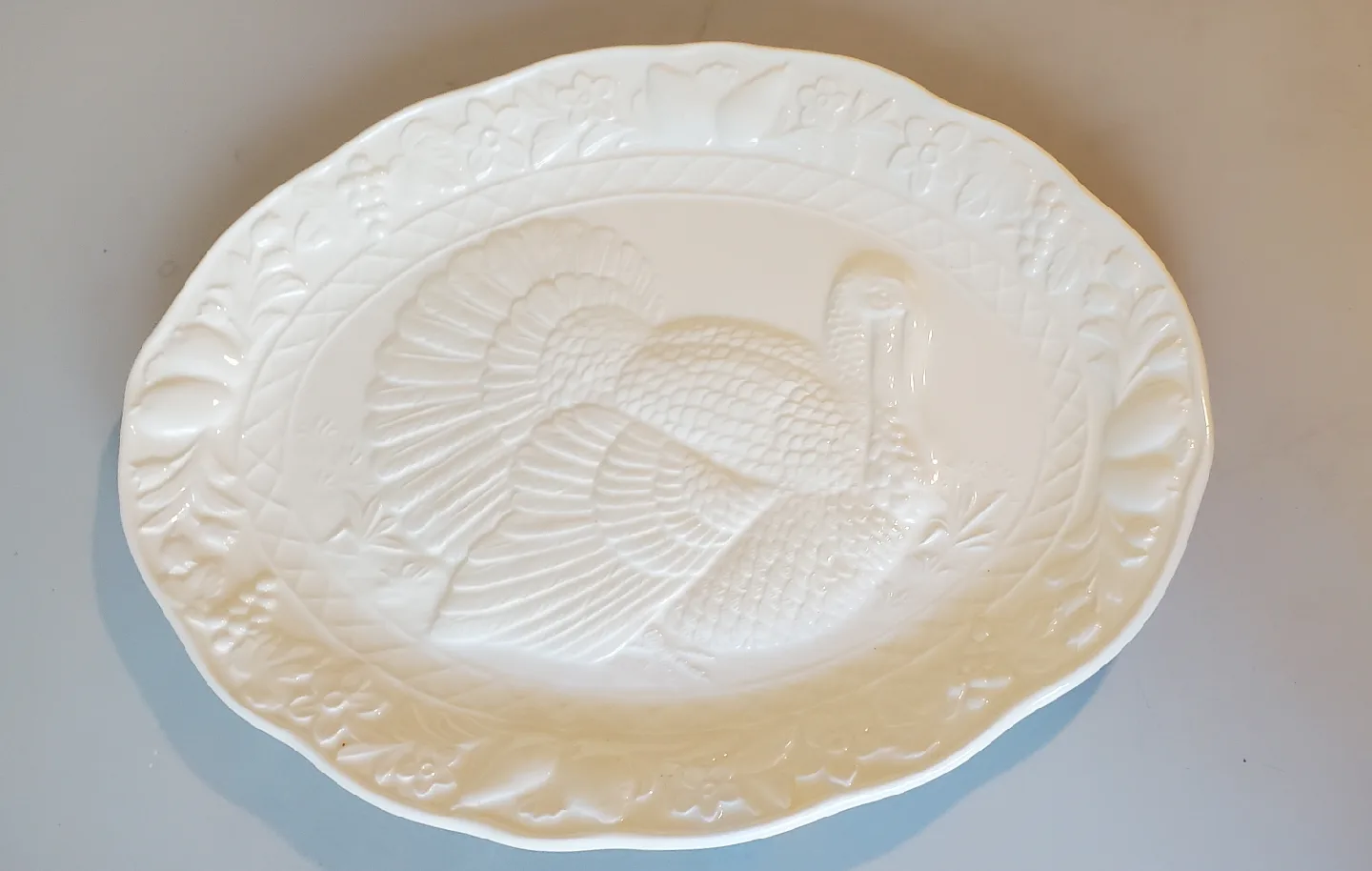 Turkey Platter, 19 inches, White image indicator(5)