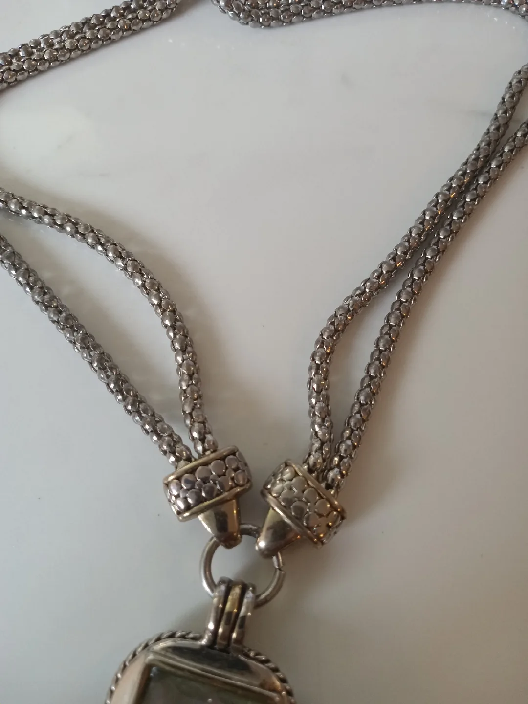 Silver Tone Pendant Necklace thumbnail