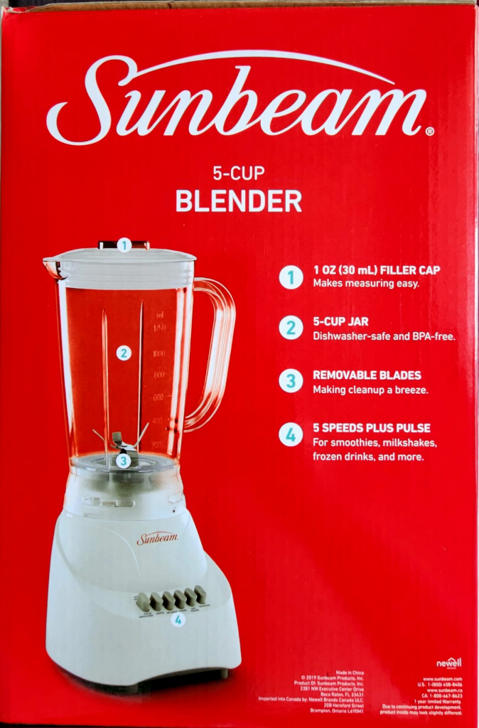 Sunbeam 5-Cup Blender - New in Box - photo 2