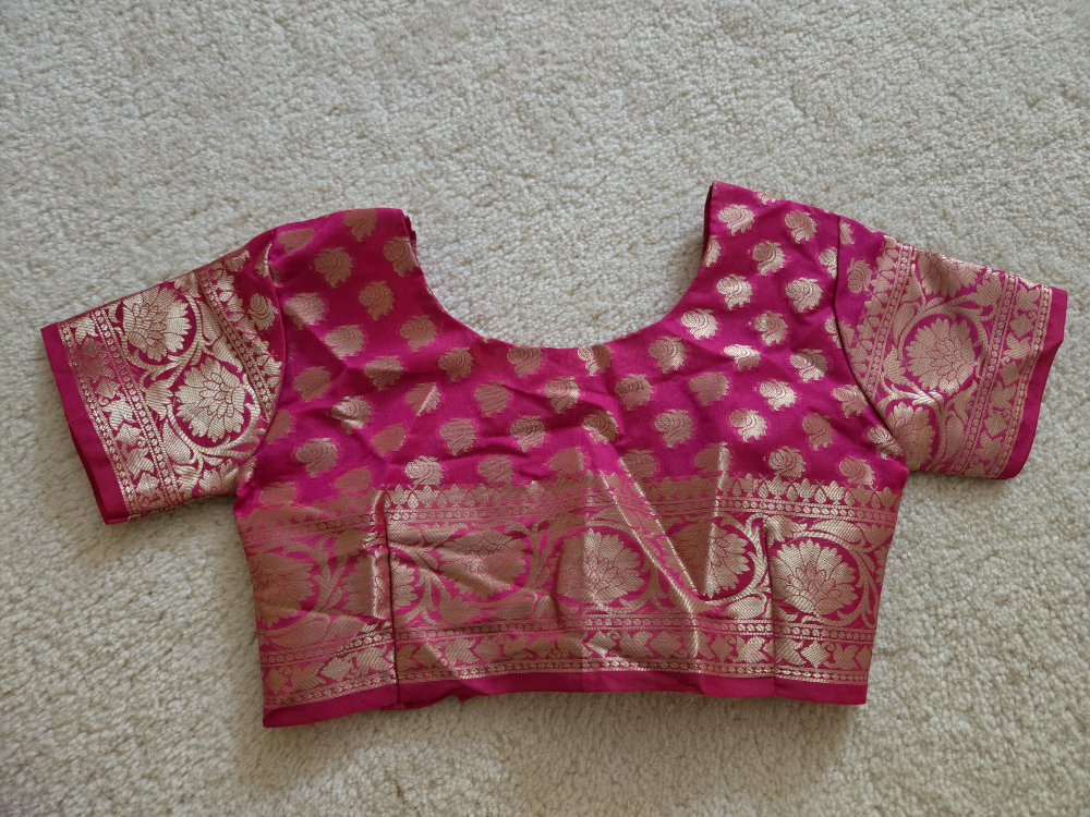Kids Saree (Pre-Stitched) - Pink & Gold - ( 9 to 11 Years) - photo 2