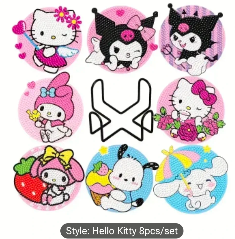 Diamond Painting Coasters - Disney Princess/Hello Kitty image indicator(2)