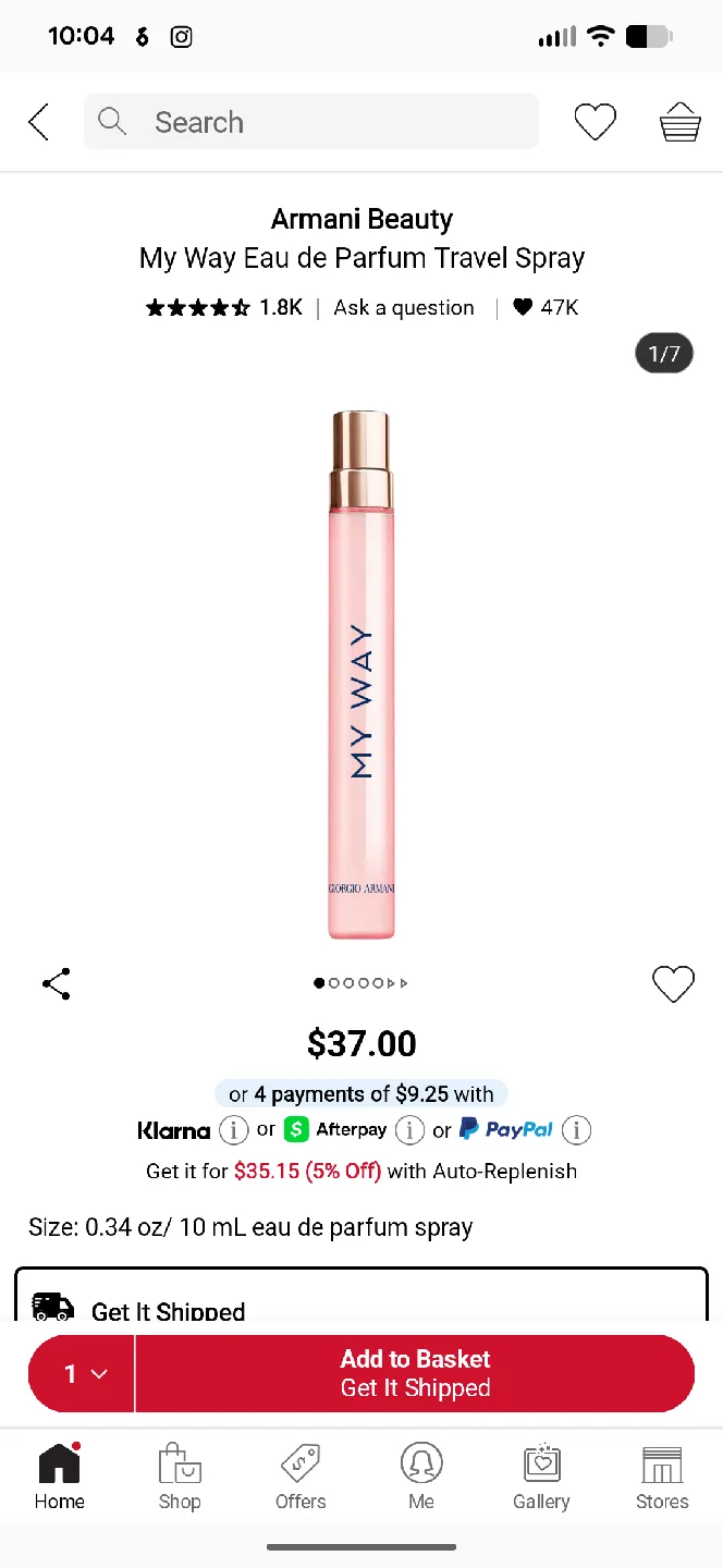 Giorgio Armani My Way Eau de Parfum 0.5 fl oz thumbnail