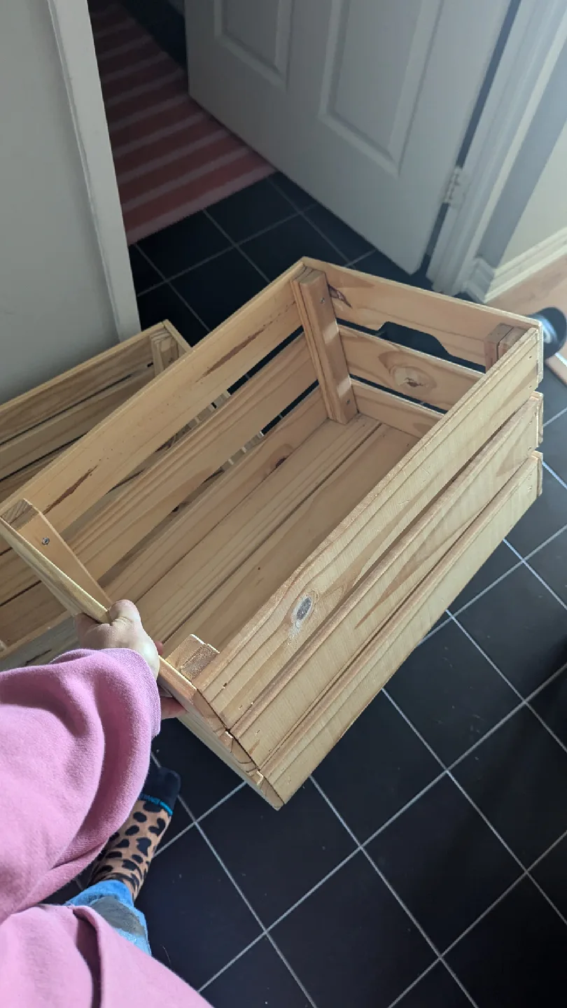 3 x IKEA Wooden Storage Crates thumbnail