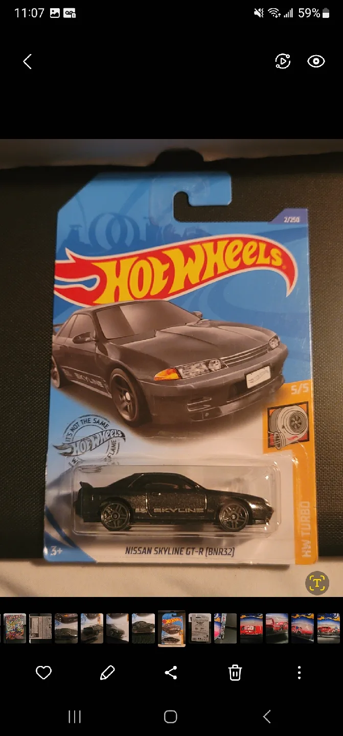 Hot Wheels Nissan Skyline GT-R (BNR32) 2/250 thumbnail