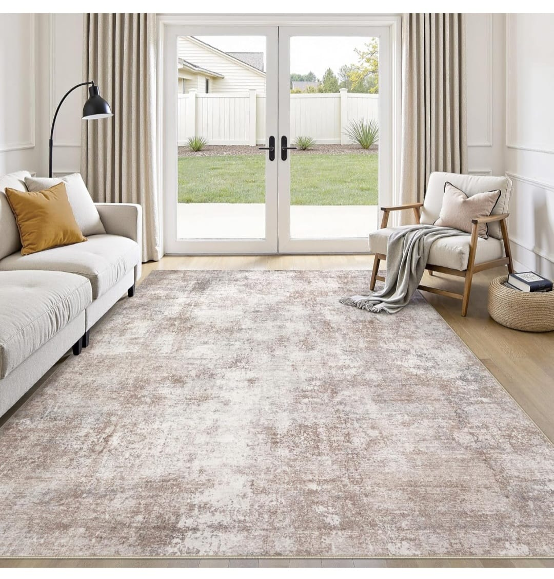 9×12 ft Area Rug - Neutral Tones brown ( color)