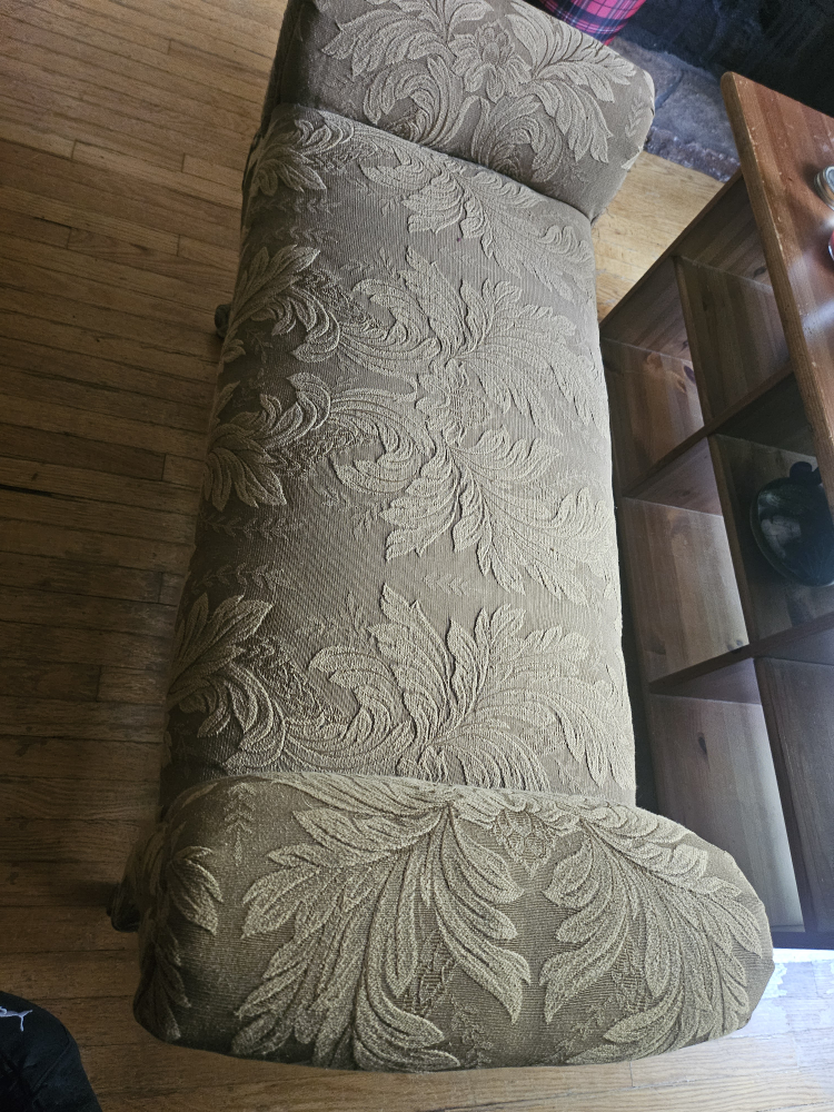 Upholstered Bench with Floral Pattern