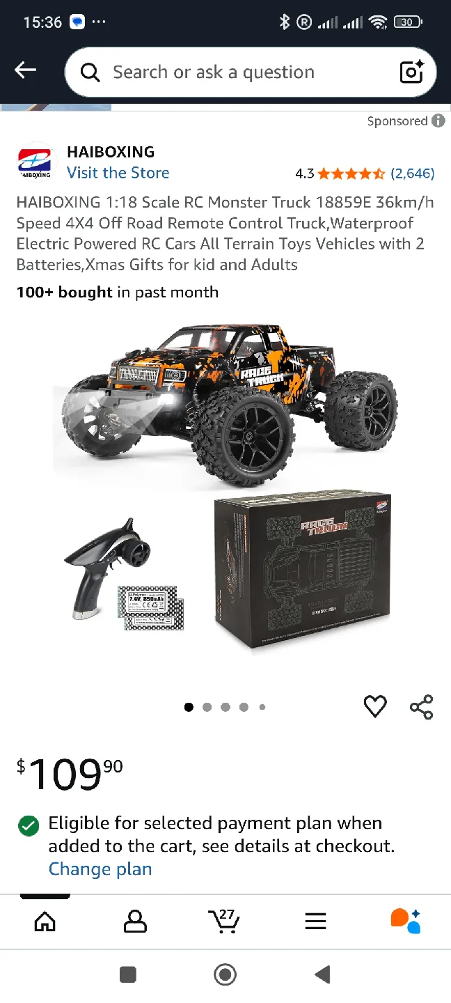 Haiboxing 18859E RC Monster Truck image indicator(3)