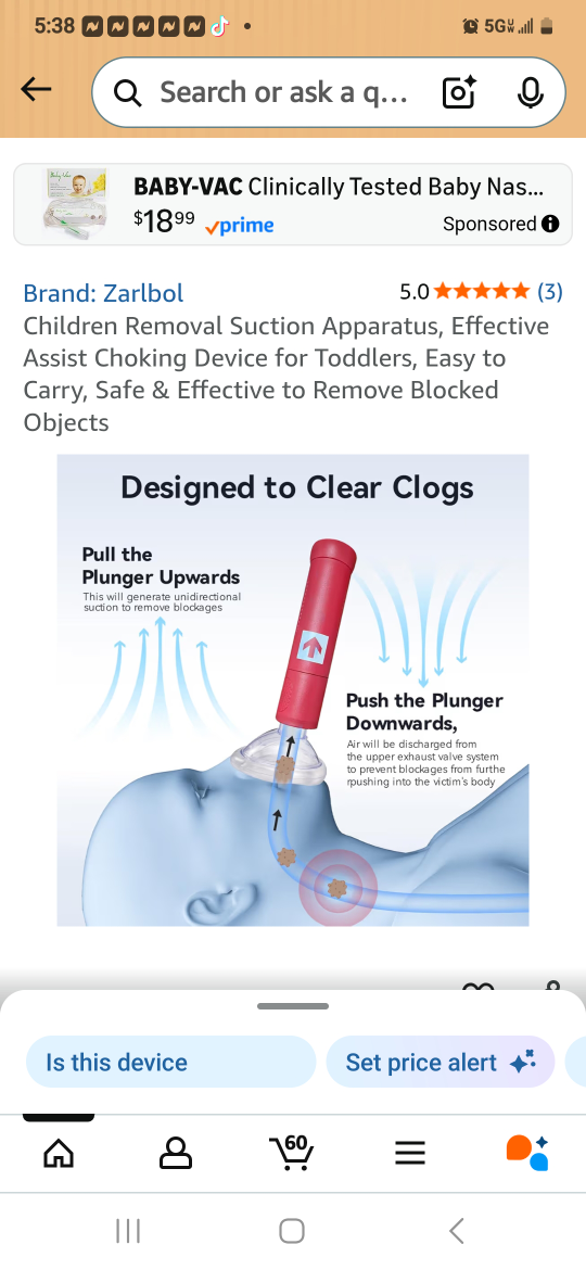 is  2 in the package  Zarlbol Baby-Vac Choking Rescue Device - photo 4