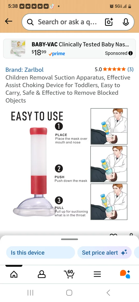 is  2 in the package  Zarlbol Baby-Vac Choking Rescue Device image indicator(6)