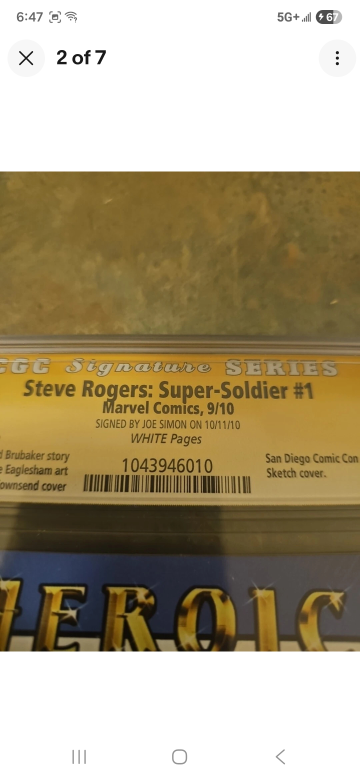 Steve Rogers Super Soldier #1 CGC 9.8 Signed Comic Book - photo 2