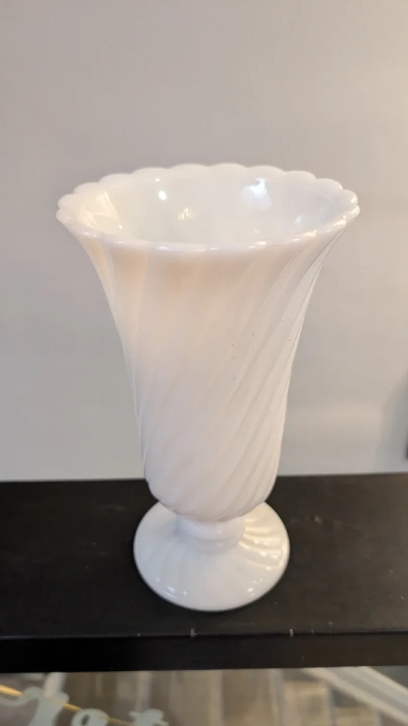 White Glass Vase