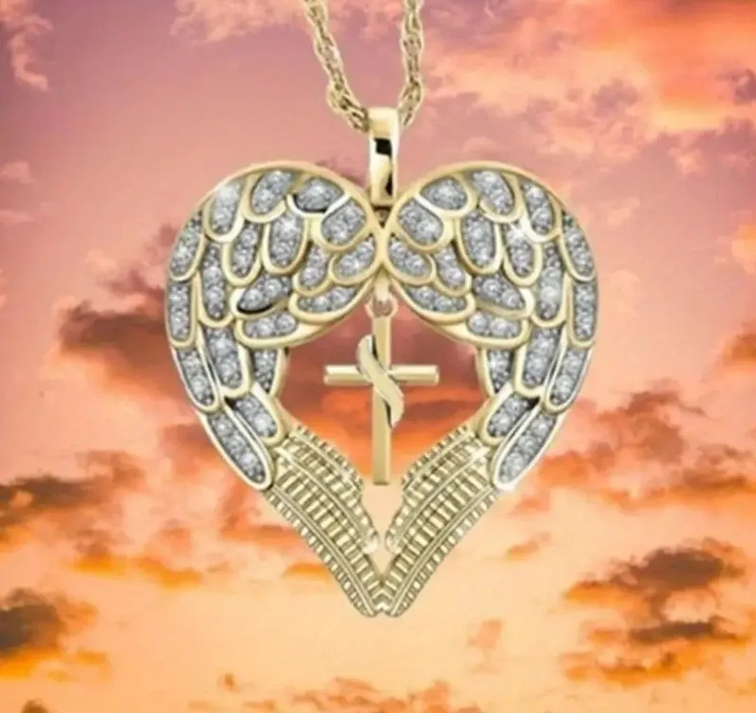 Heart Wing Cross Necklace image indicator(5)