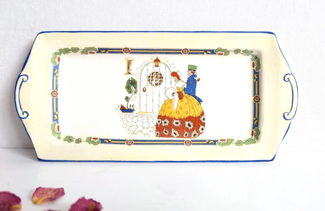 H & K Tunstall Sandwich Platter ~ Vintage Hollinshead Kirkham image indicator(3)