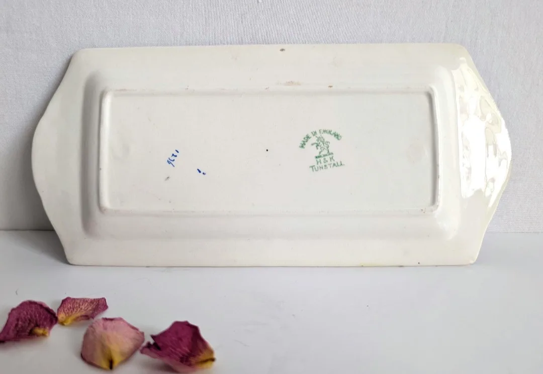 H & K Tunstall Sandwich Platter ~ Vintage Hollinshead Kirkham image indicator(4)