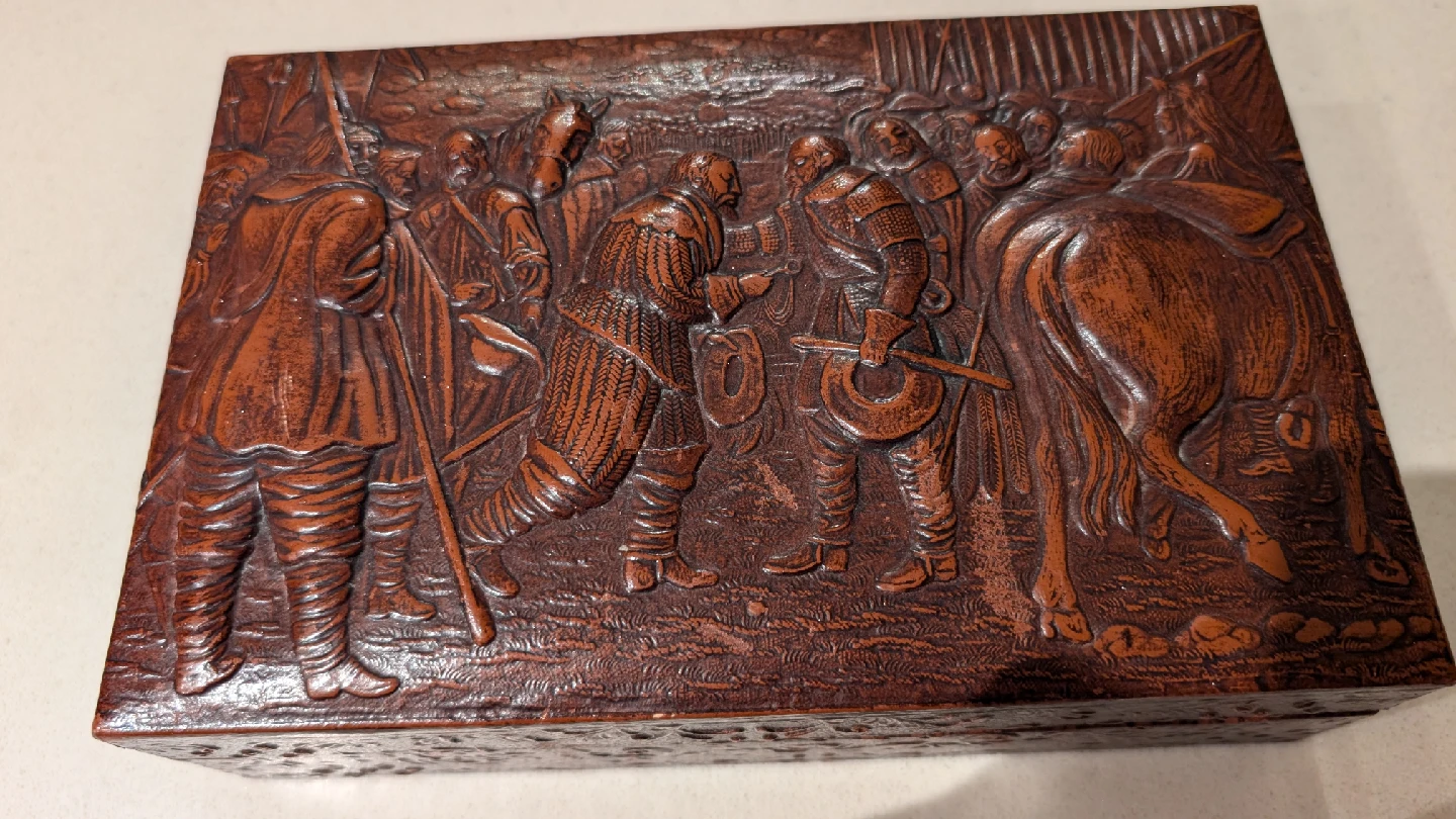 Vintage Carved Wooden Box - photo 4