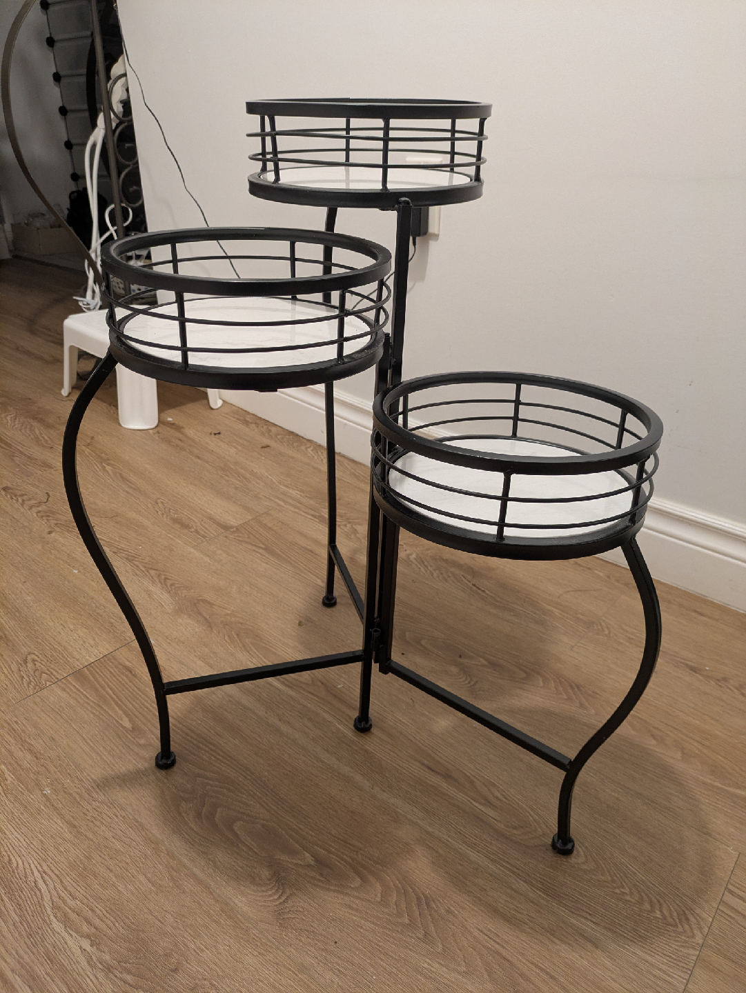 Three Tier Metal Plant Stand - Black - photo 3
