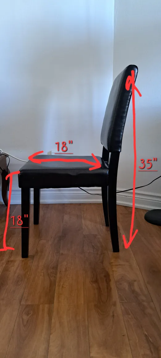 Set of 6 dining chairs - Black and Brown image indicator(3)