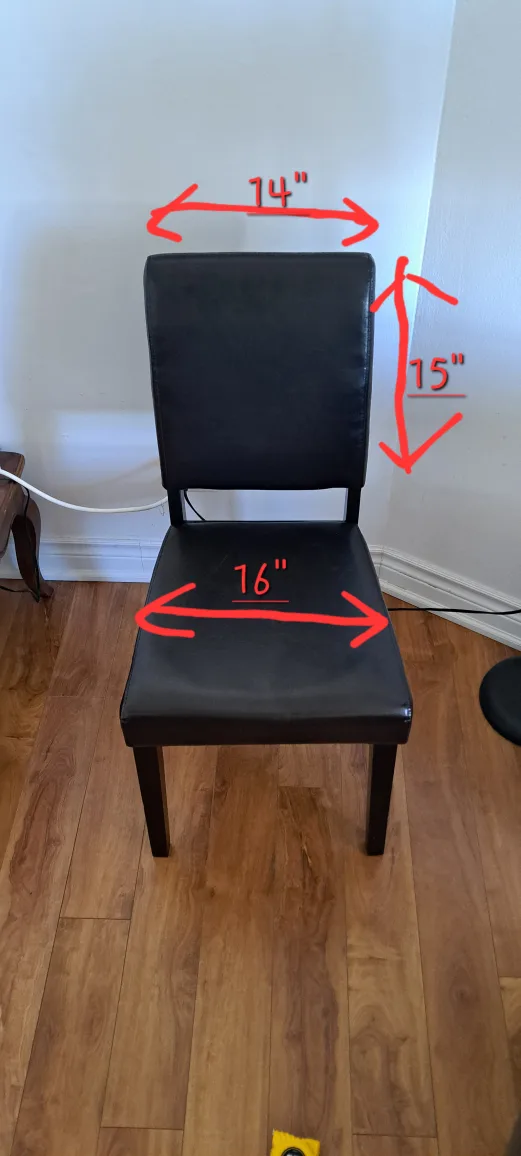 Set of 6 dining chairs - Black and Brown image indicator(4)