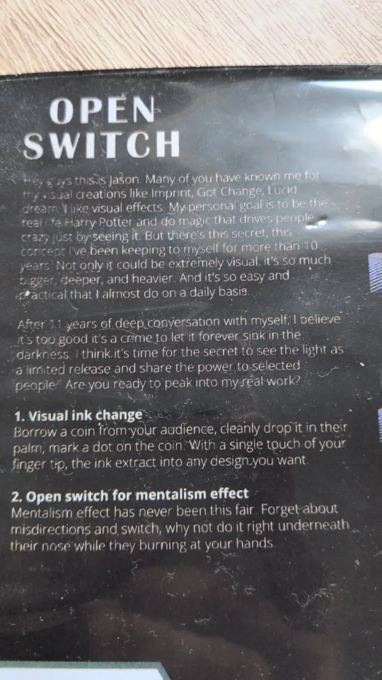 Open Switch From Jason Yu DVD Magic prop image indicator(3)