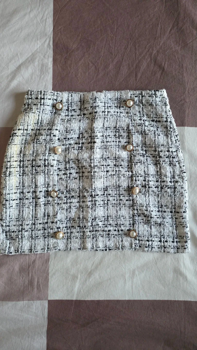 Shein Tweed Mini Skirt - Size S thumbnail