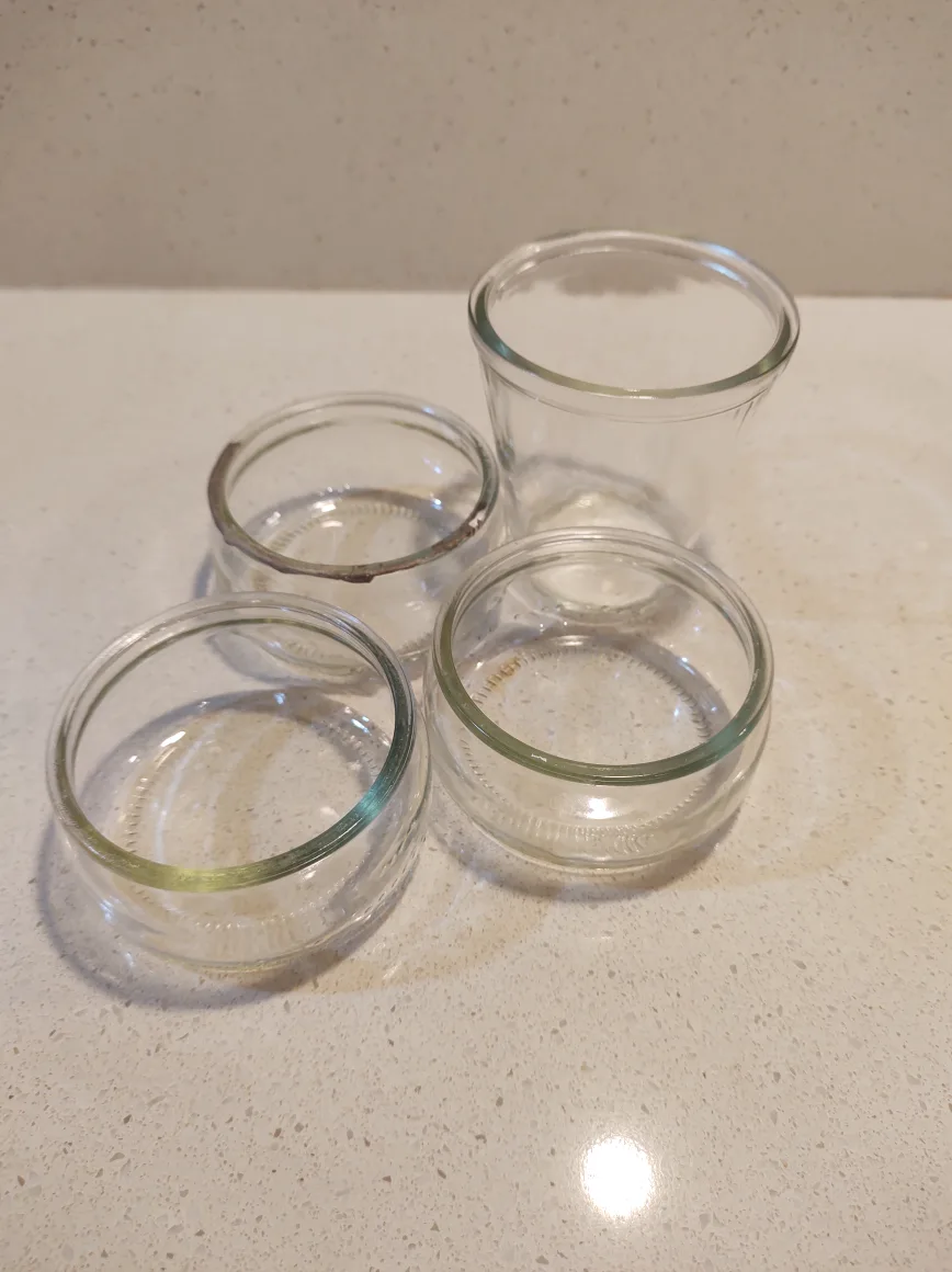 🧡 Glass 3 Dessert cups and 1 glass thumbnail