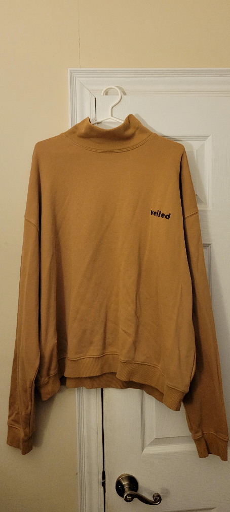 [Veiled Hijab Brand] Pullover Mock  Neck Sweatshirt - Caramel - photo 2