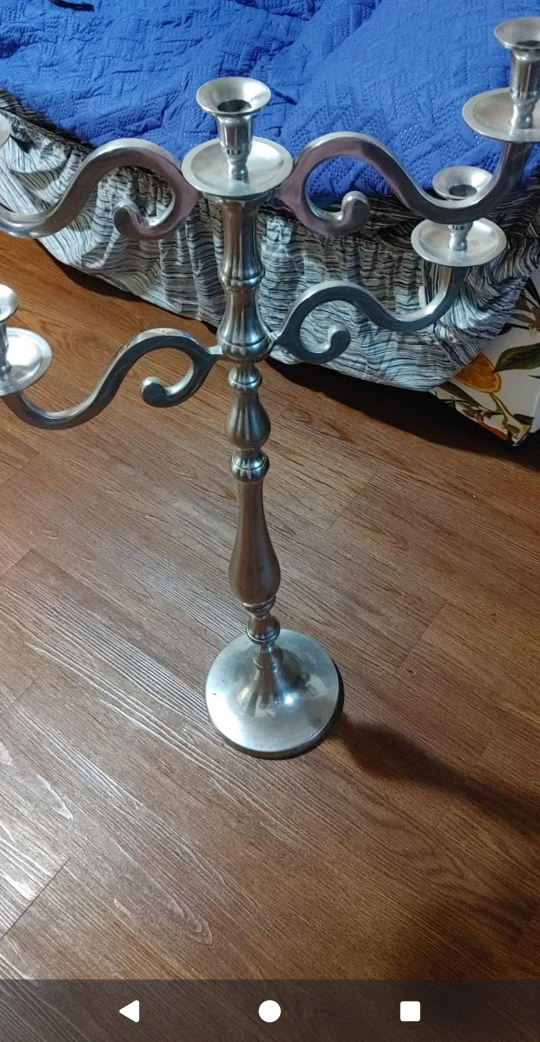 Silver Metal Candelabra