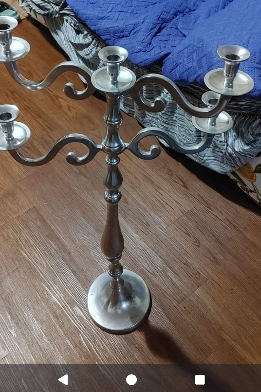 Silver Metal Candelabra - photo 3