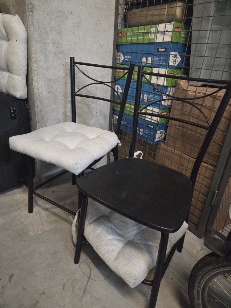 Black Metal Frame Dining Chairs - Set of 2 - photo 2