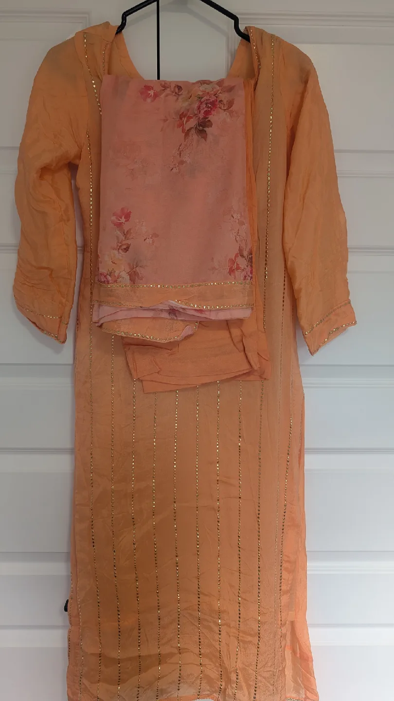 Peach Salwar Kameez Suit image indicator(2)