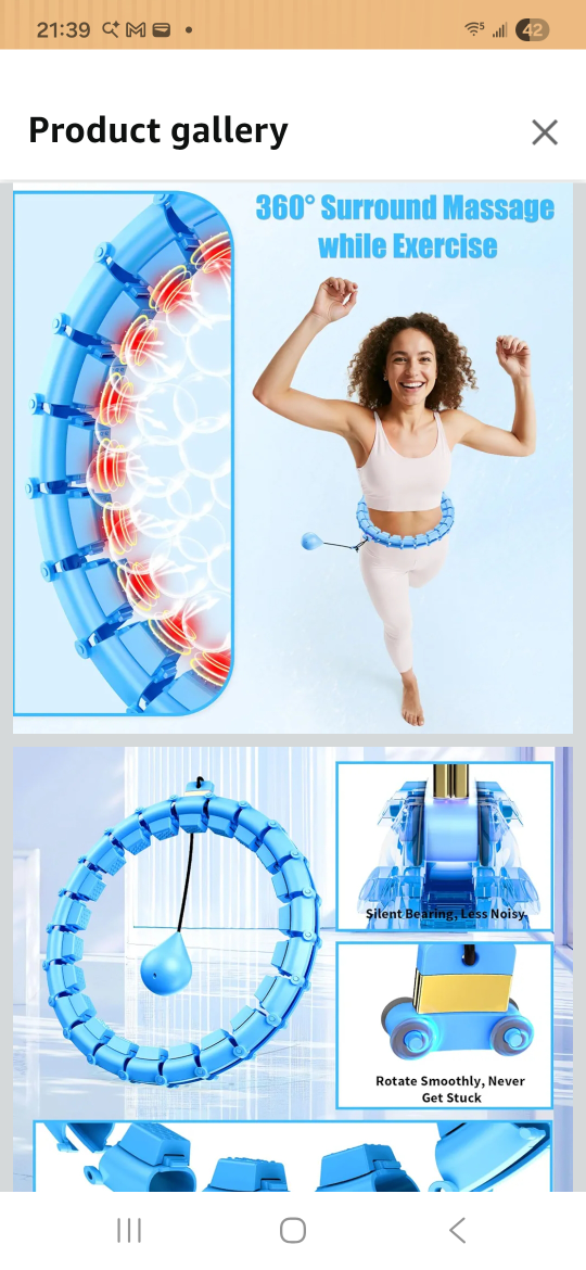 Adjustable Weighted Hula Hoop for Exercise