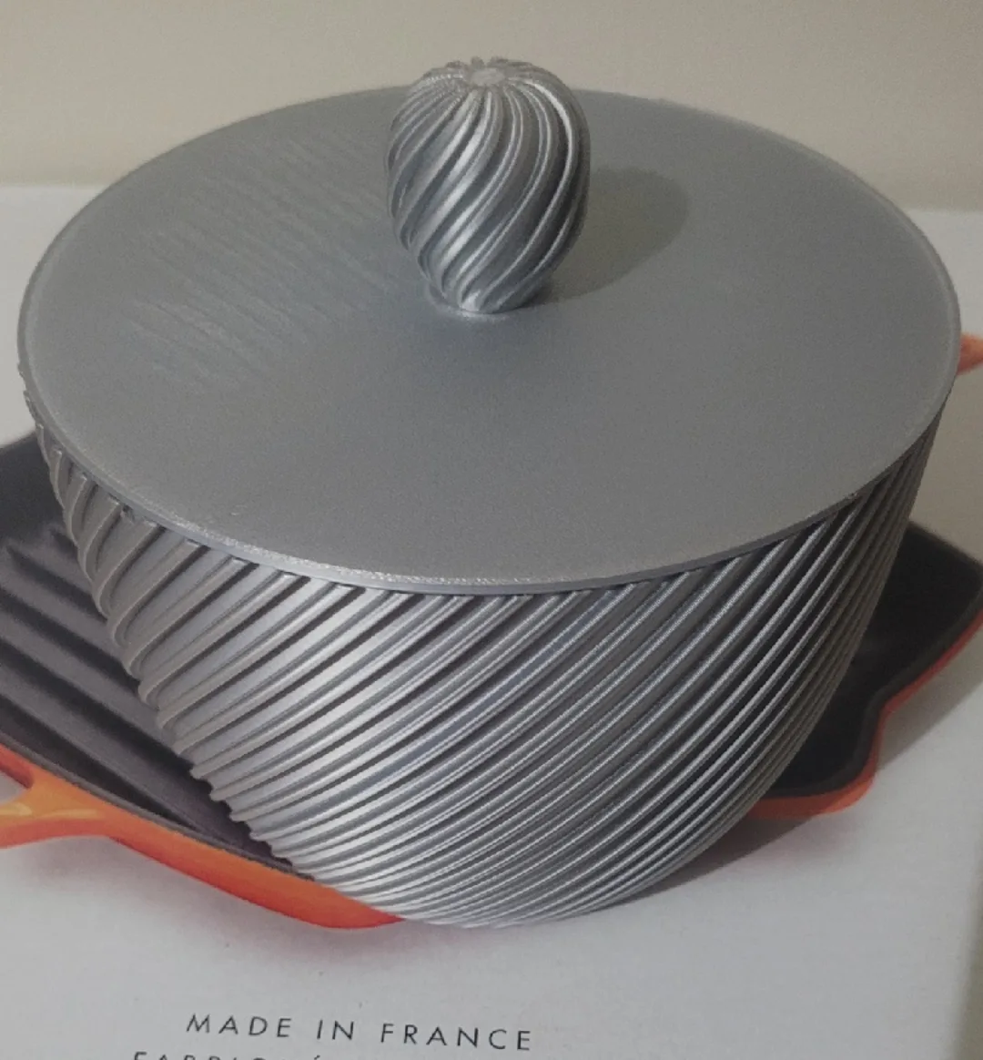 Silver Decorative Jar with Lid image indicator(2)