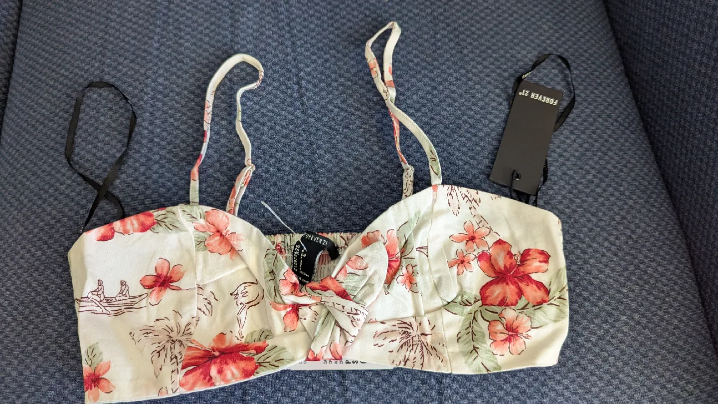 forever 21 bra/crop top small thumbnail