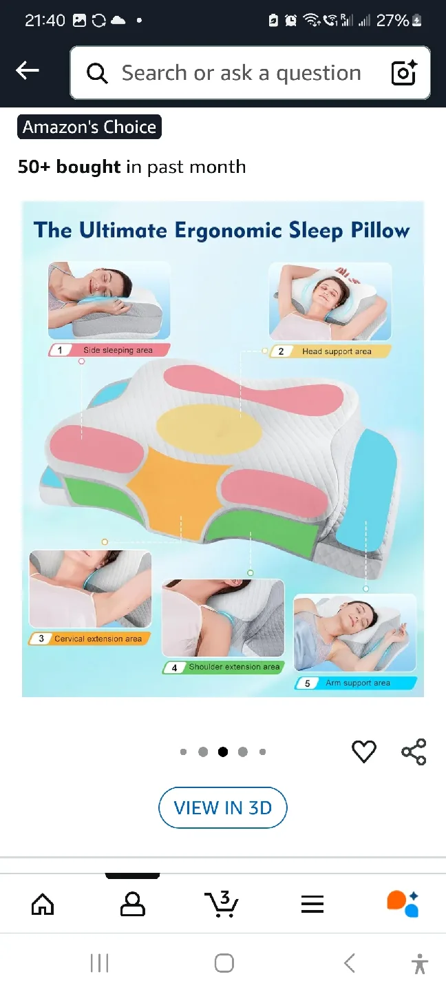 Ergonomic Contour Memory Foam Pillow image indicator(6)