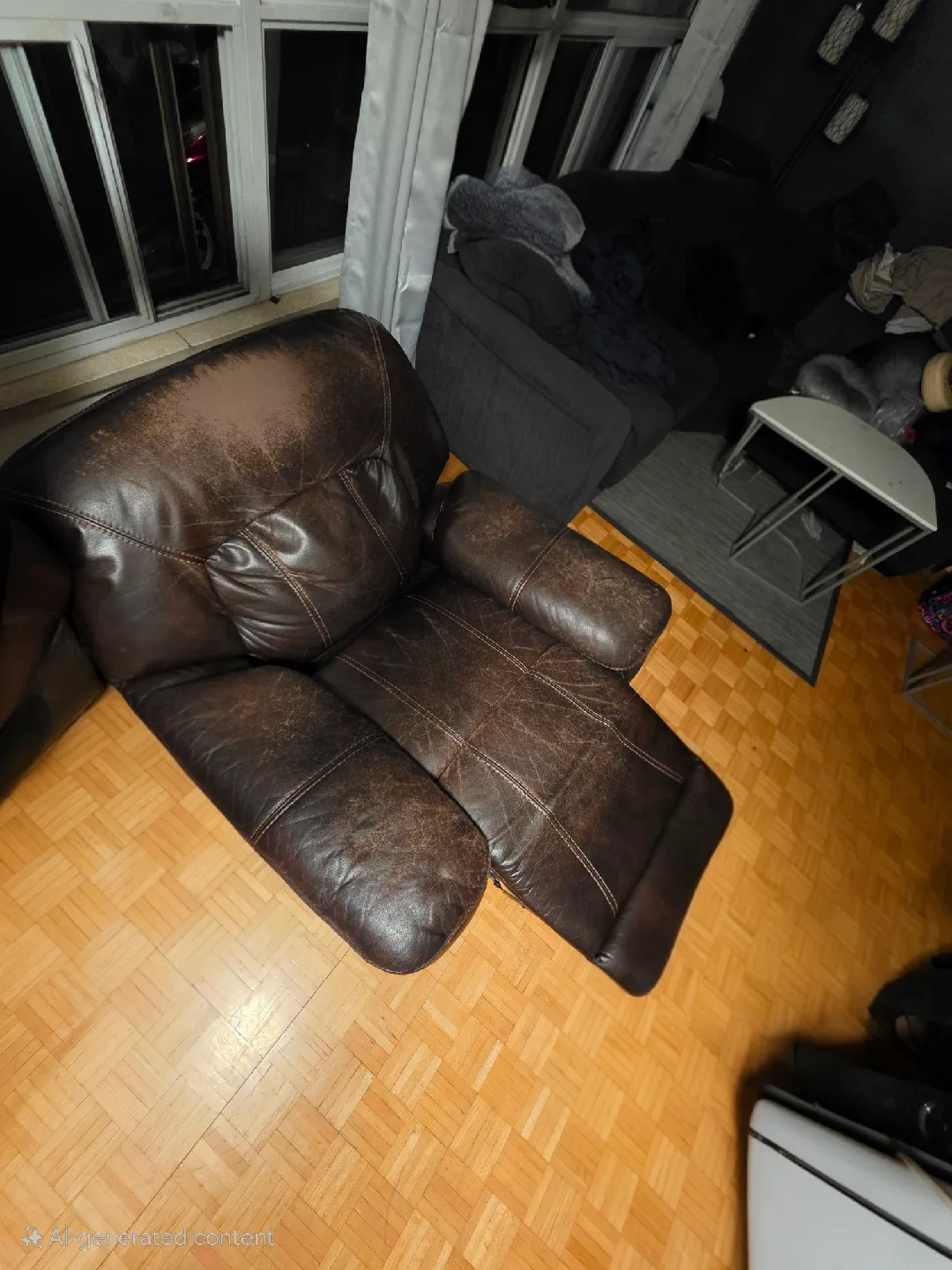 Brown Leather Recliner Chair thumbnail