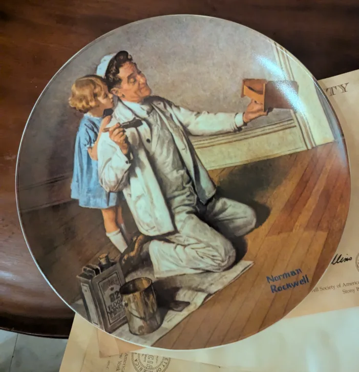Knowles Norman Rockwell Collector Plates 4 for $40 image indicator(7)