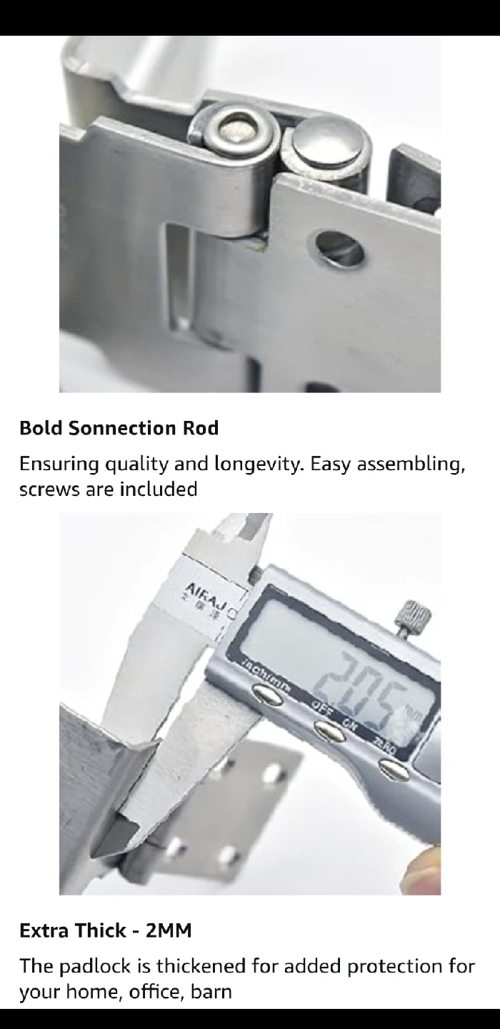 Hasp Lock Latch Security Door Clasp - photo 2