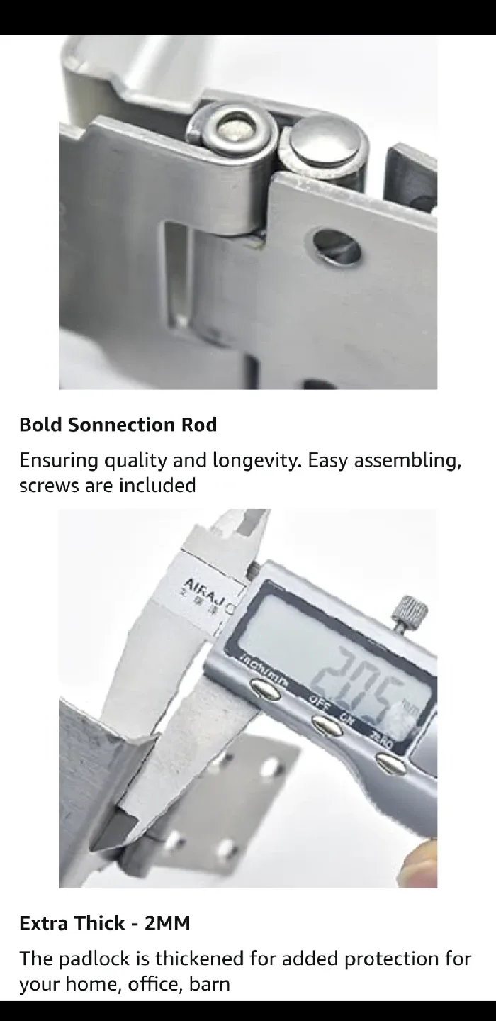 Hasp Lock Latch Security Door Clasp image indicator(2)
