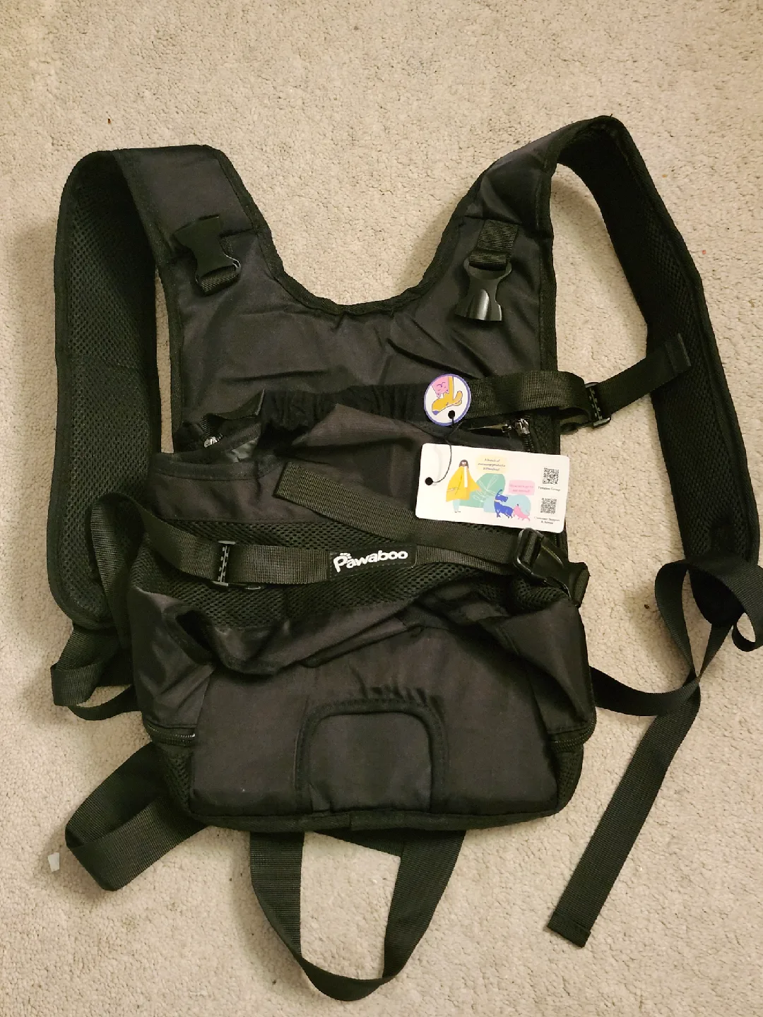 New Pawaboo Pet Carrier Backpack - Black image indicator(3)