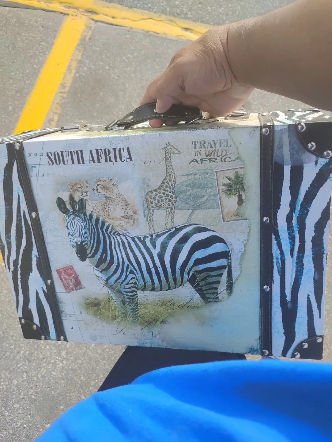Zebra Print Decorative Suitcase thumbnail