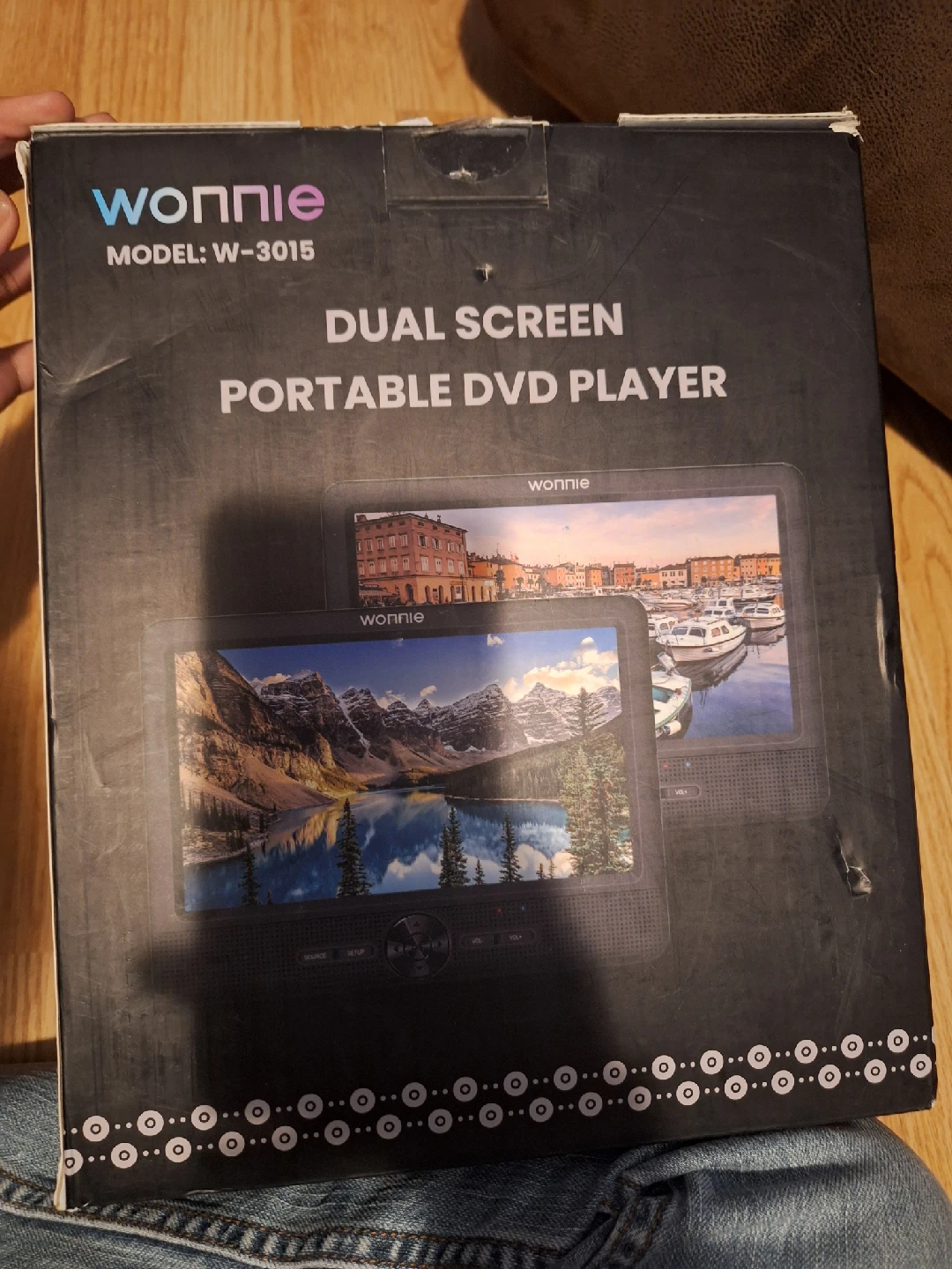 WONNIE W-3015 Dual Screen Portable DVD Player - NEW