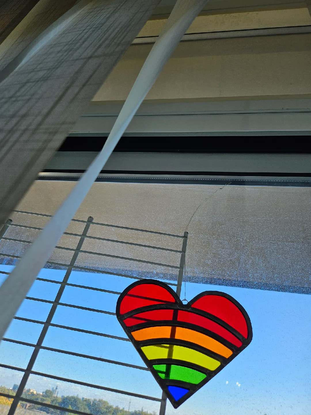 ❤️Rainbow Heart Stained Glass Decoration image indicator(2)