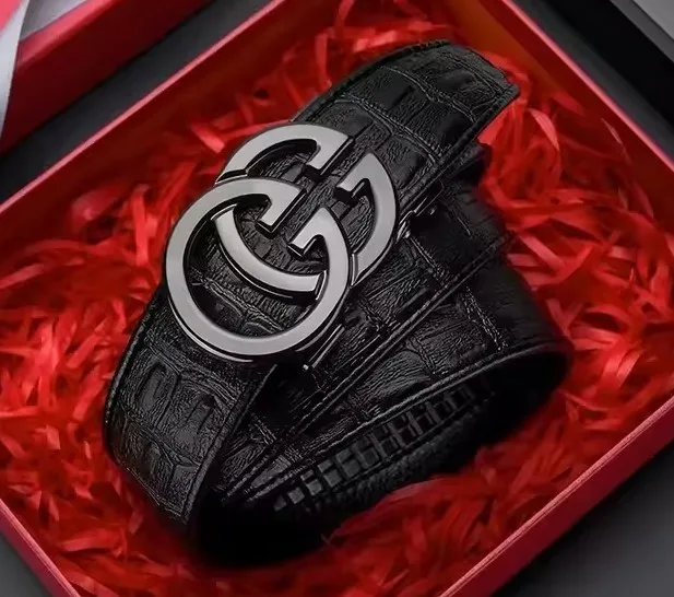 Gucci Crocodile Leather Belt - Black thumbnail