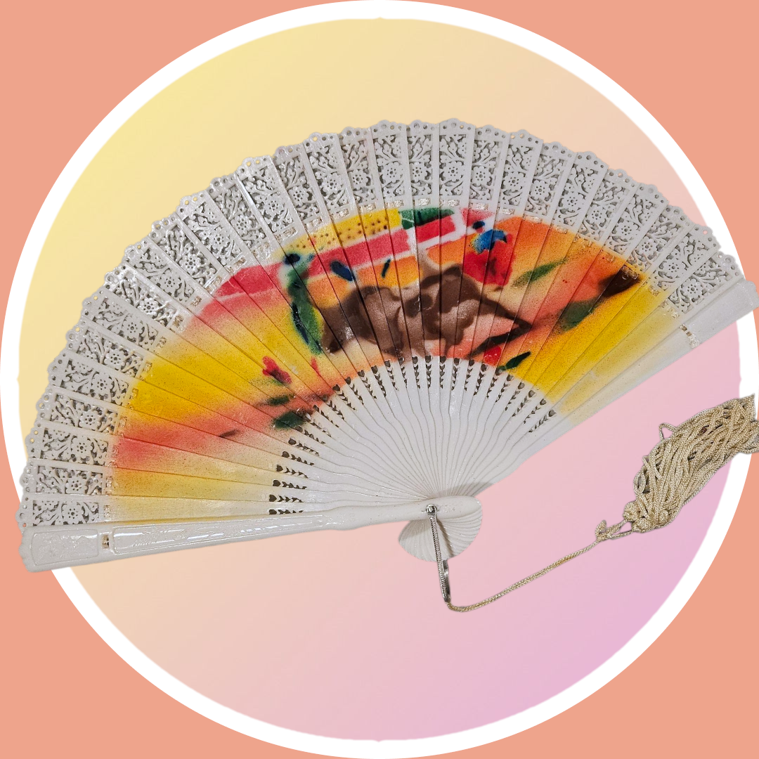 🤎 Foldable Plastic Vintage Fan - photo 2
