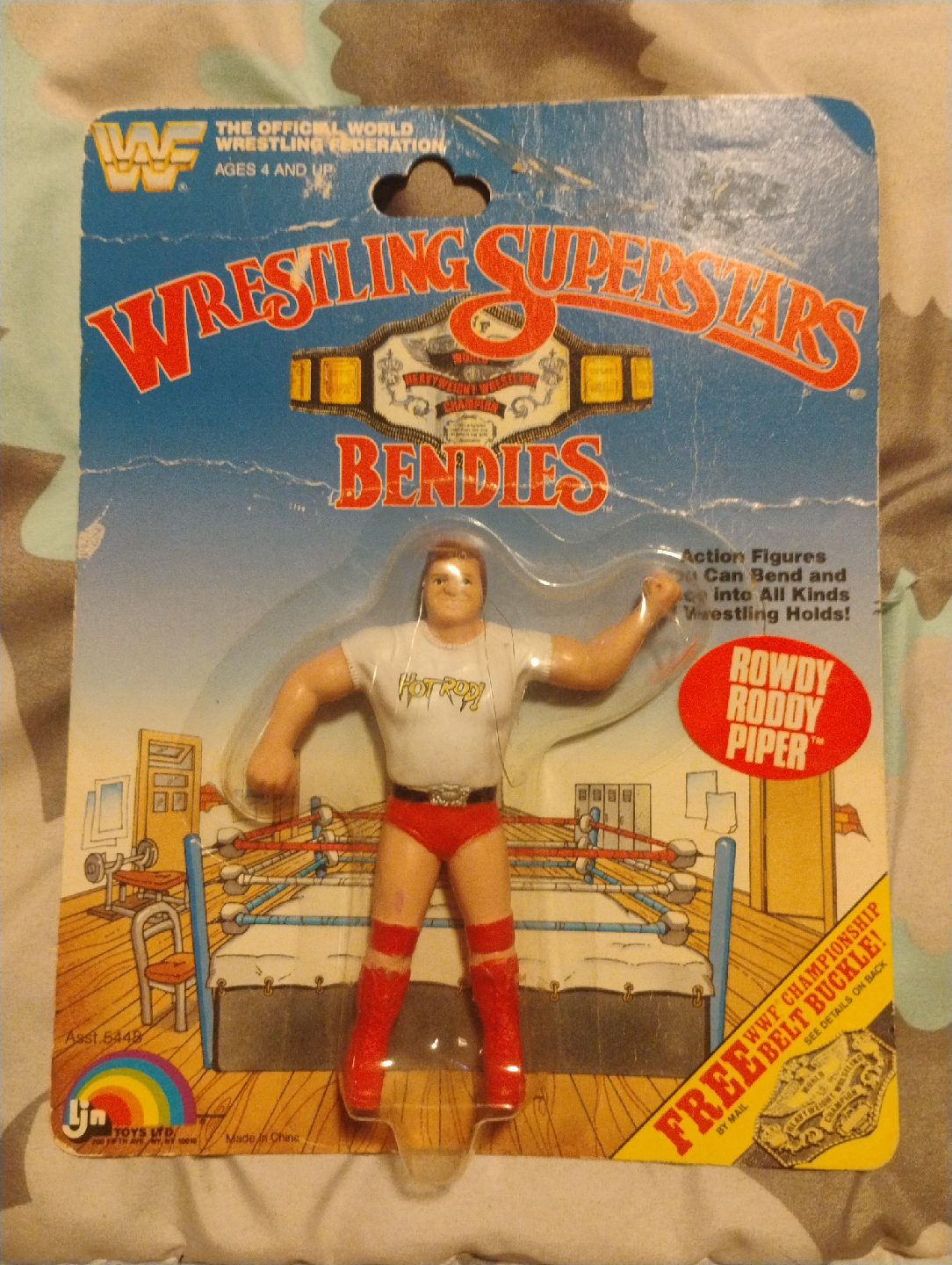 WWF Wrestling Superstars Bendies Rowdy Roddy Piper Figure