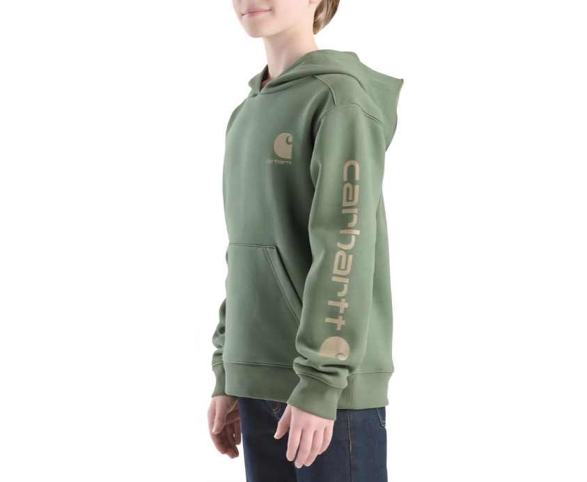 BNWT Carhartt Relaxed Fit Fleece Graphic Hoodie Green - photo 2